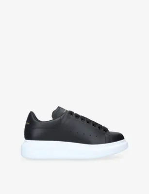 MCQUEEN Men’s Runway Leather Trainers - EUR 41.5 / 8.5 UK WOMEN in BLACK – Mens | Trainers | Lace up trainers