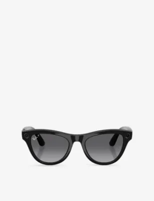 RAY-BAN META RW4014 Skyler Cat-Eye Meta AI Glasses in BLACK – Mens | Sunglasses | Wayfarer