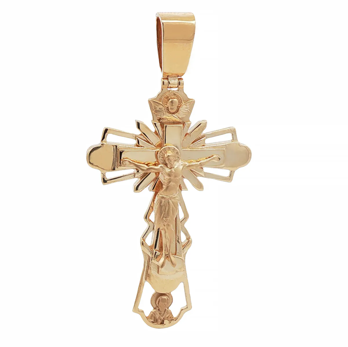 RINA - For Him FACTORY Crucifix Jesus Pendant 71200 in Rose Gold – Pendant