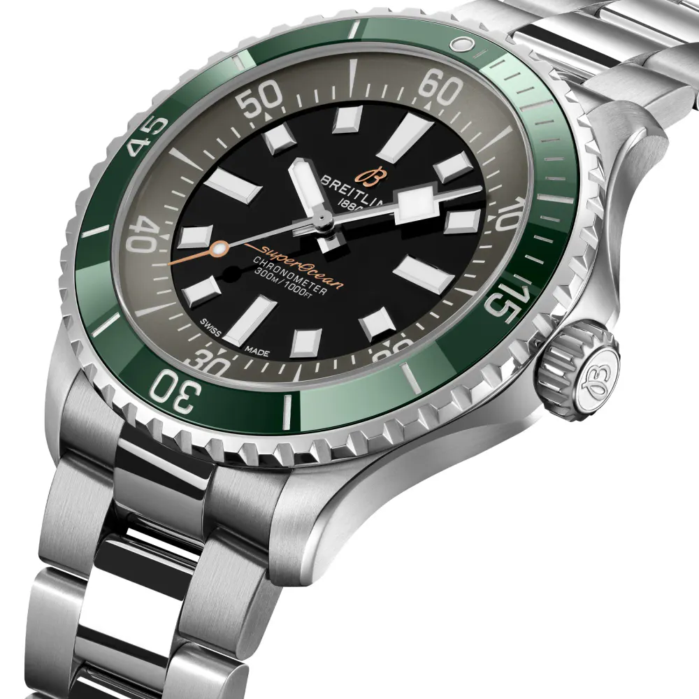 Breitling Superocean Automatic 44mm UK Limited Edition Mens Watch Green Stainless Steel in Black, additional product view 2