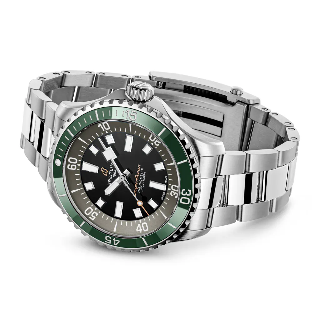 Breitling Superocean Automatic 44mm UK Limited Edition Mens Watch Green Stainless Steel in Black, additional product view 3