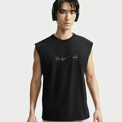 Nike N.A.C. Men's Sleeveless T-Shirt - Black/Team Anthracite in Black/Team Anthracite – Nike men's and unisex