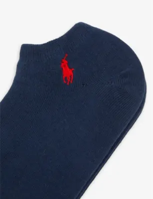POLO RALPH LAUREN Logo-embroidered pack of three cotton-blend socks detail 2