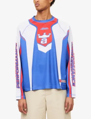 AWAKE NY Racer Long-Sleeve Mesh Jersey Top detail 3