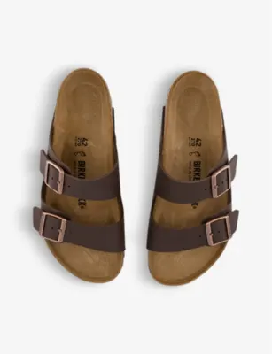 BIRKENSTOCK Arizona Two-Strap Vegan Leather Sandals - EUR 44.5 / 10.5 UK MEN in BROWN, additional product view 2