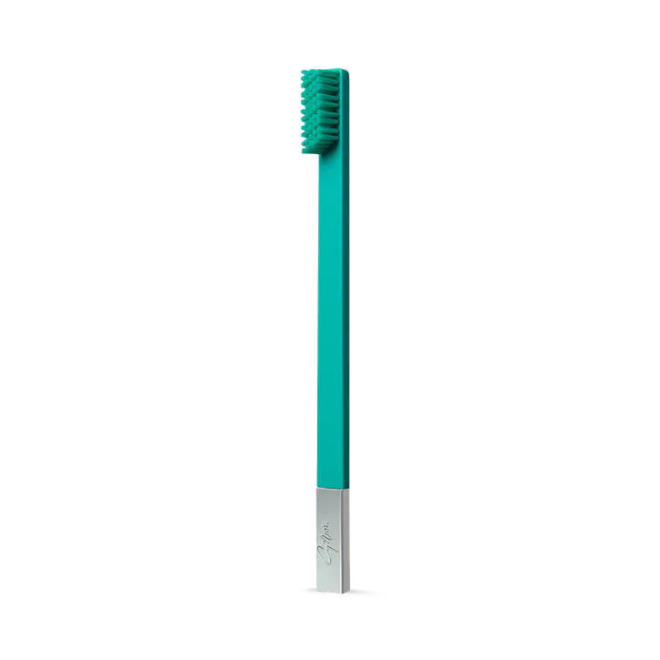 Apriori Turquoise Blue Silver Medium Toothbrush detail 2