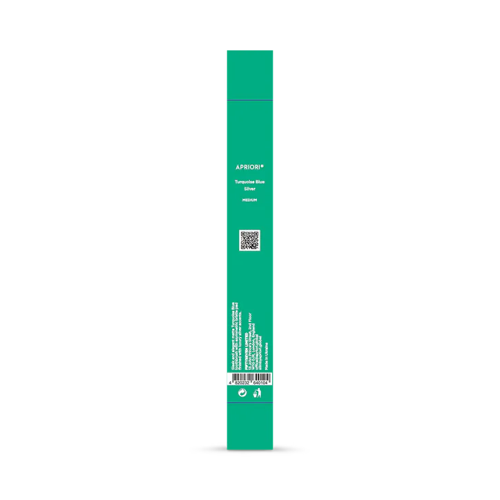 Apriori Turquoise Blue Silver Medium Toothbrush detail 3
