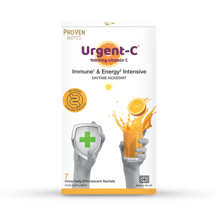 PRO-VEN BIOTICS Urgent-C Immune & Energy Intensive Daytime Kickstart Multivitamin And Mineral 7 Sachets