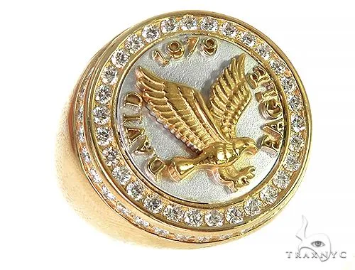 RINA - For Him CUSTOM 18K Two Tone Custom Made Eagle Diamond Ring 66205 in 10 – Ring