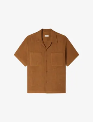 SANDRO Openwork Short-Sleeve Mesh Shirt