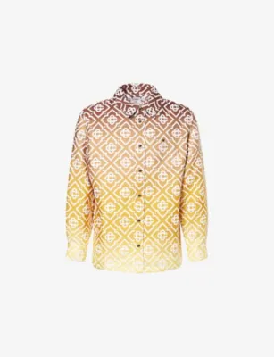 CASABLANCA Gradient Monogram-Print Cotton-Blend Shacket