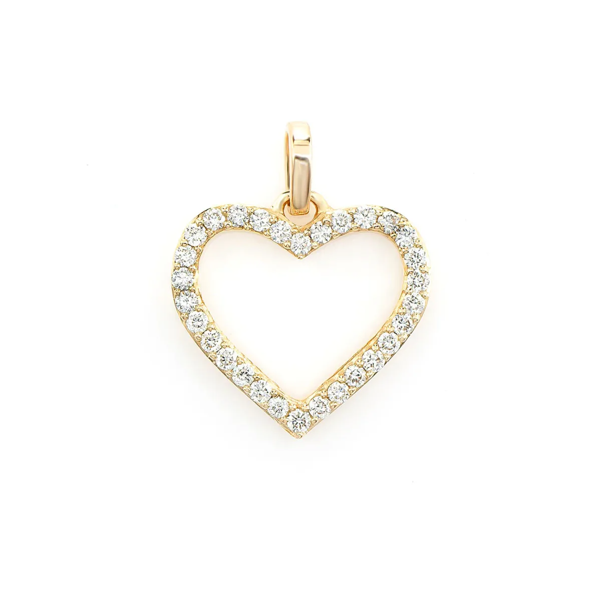 For Him Open Heart Pendant in Rose Gold / Lab Grown Diamond – Pendant