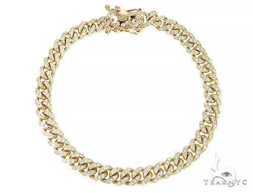 RINA - For Him FACTORY 14K Yellow Gold Miami Cuban Diamond Bracelet 65224 in Rose Gold – Bracelet