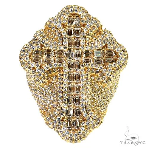 RINA - For Him DISCORD MAX Emerald Cut Diamond Cross Ring 68775 in Rose Gold / 7 – Ring