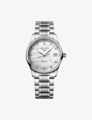 LONGINES L2.357.4.87.6 Master Collection Stainless-Steel And 0.055ct Diamond Automatic Watch