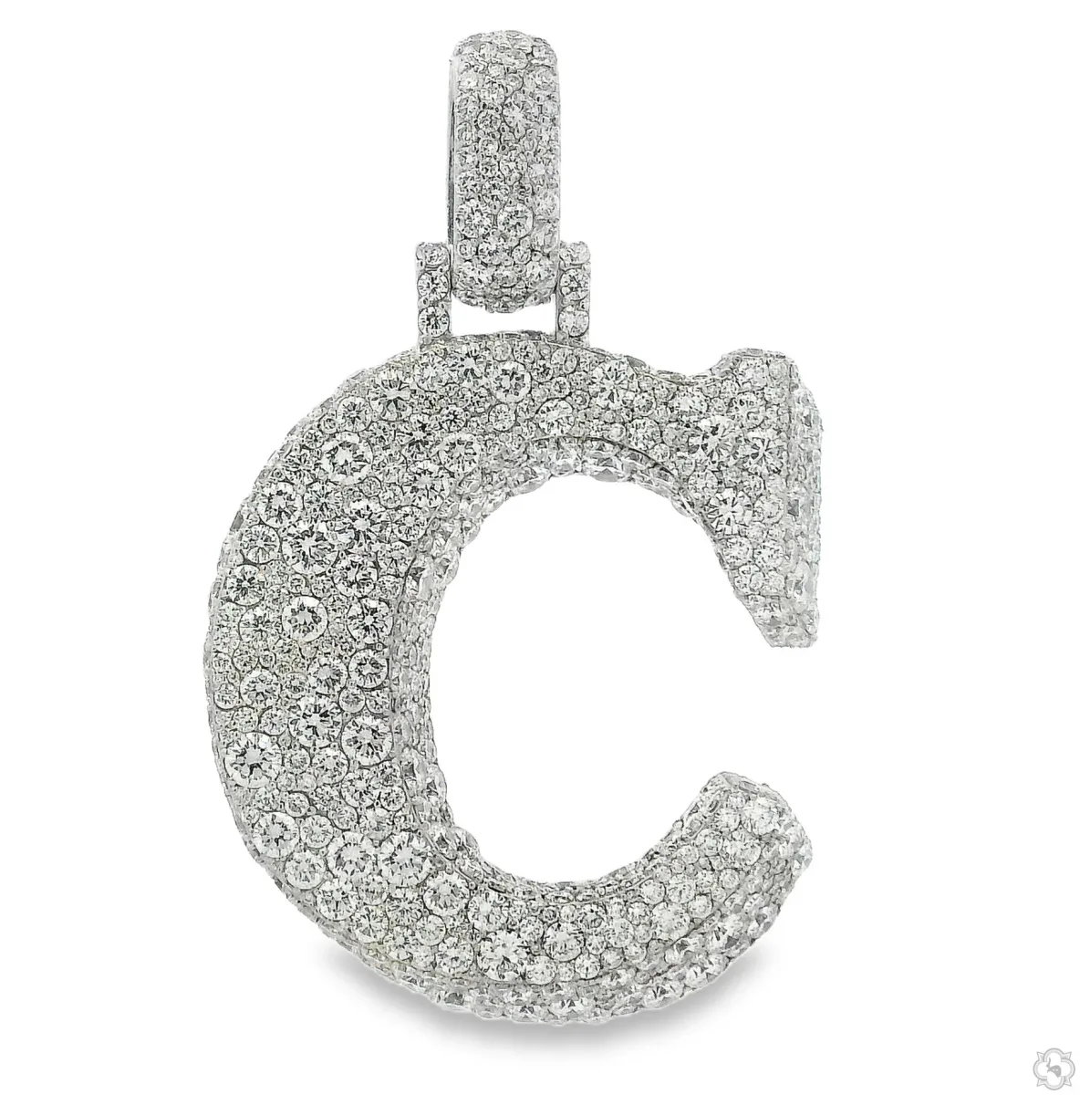 RINA - For Him CUSTOM CVD Diamond Mosaic Initial Pendant 70883 in Rose Gold – Pendant