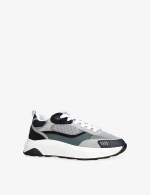 ARNE Flow Runner Leather, Suede and Mesh Trainers - EUR 46 / 12 UK MEN in BLUE OTHER, additional product view 3