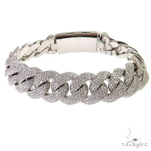 AHMED - MOON JEWELRY Miami Cuban Pavé Diamond Bracelet 15mm 69085