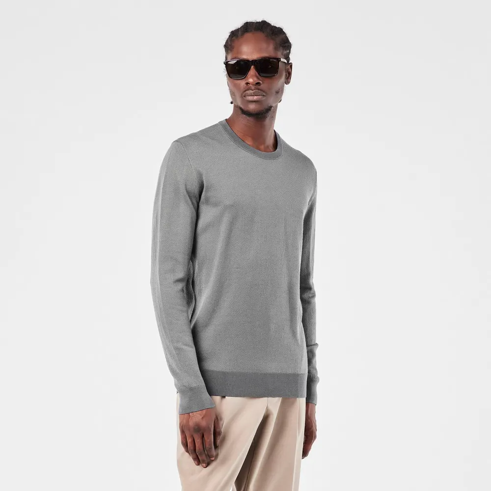 Pal Zileri Men's Knitted Crew Neck Jumper detail 3