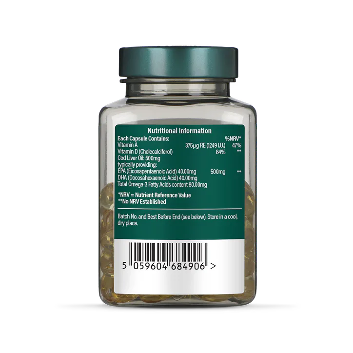 For Him Pure Cod Liver Oil 500mg 60 Capsules detail 3