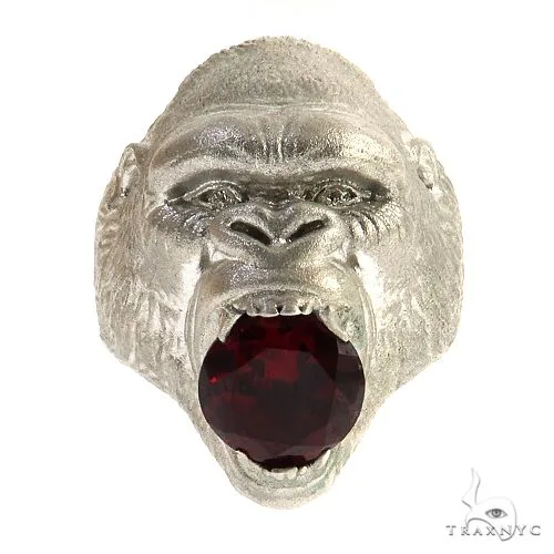 MARYAM - For Him SILVER .925 Silver Rhodolite Gorilla Ring 68946 in 10 – Ring
