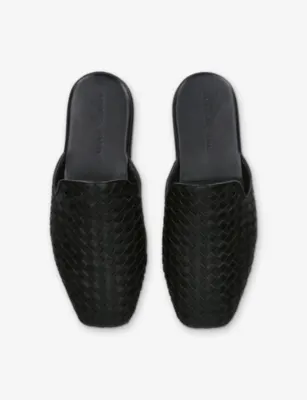 BOTTEGA VENETA Palazzo Leather Mules - EUR 42.5 / 8.5 UK MEN in BLACK, additional product view 2