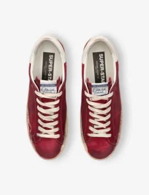 GOLDEN GOOSE Super Star 40375 Suede Trainers - 5 in WINE, additional product view 2