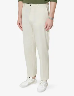 THE KOOPLES Tapered-Leg Stretch-Cotton Chino Trousers detail 3