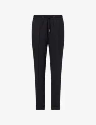 PAUL SMITH Drawstring Tapered-Leg Wool Trousers
