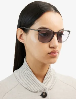 GIORGIO ARMANI AR8197 square-frame acetate sunglasses in GREY, additional product view 2