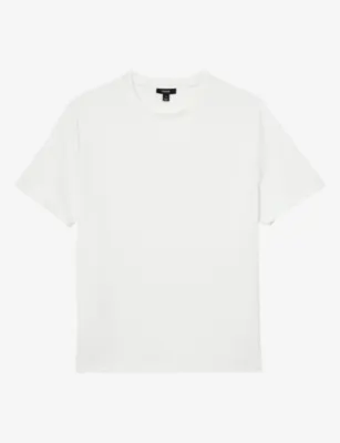 REISS Cole Crewneck Short-Sleeve Stretch-Jersey T-Shirt - WHITE detail 2
