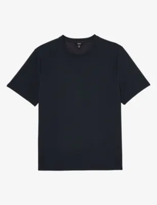 REISS Cole Crewneck Short-Sleeve Stretch-Jersey T-Shirt - WHITE