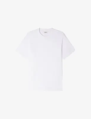 SANDRO Short-Sleeved Cotton-Jersey T-Shirt - Grey / blu detail 2
