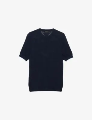 PRADA Crew-Neck Short-Sleeve Silk And Cotton Jumper - WHITE