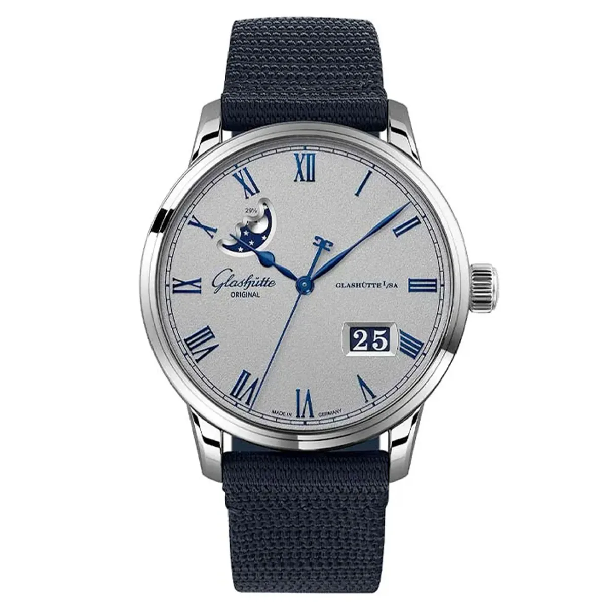 Glashutte Original Senator Excellence Panorama Date Moon Phase 40mm Mens Watch Grey