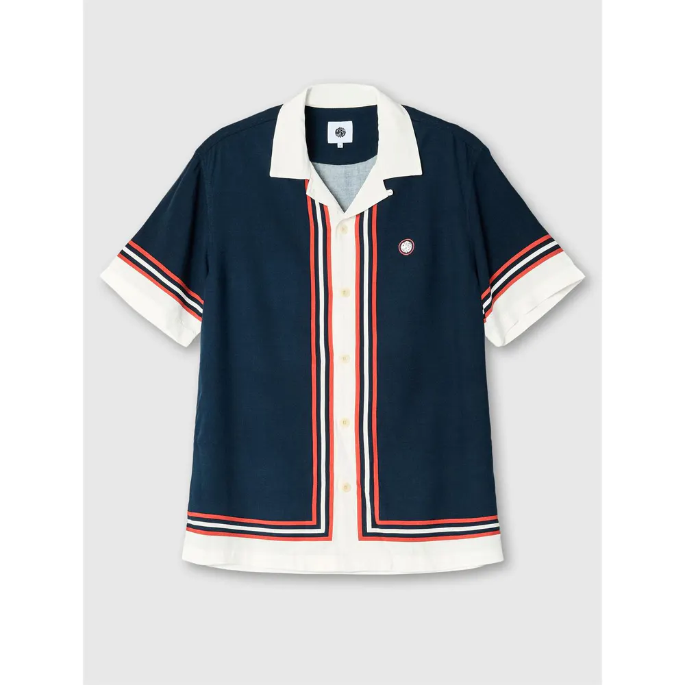 Pretty Green Men's PG Valencia Short-Sleeve Plain Shirt