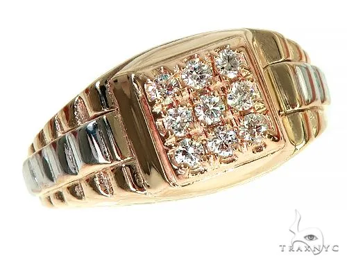 RINA - For Him FACTORY 14k Two Tone Gold Men's Diamond Ring 64664 in 10 – Ring