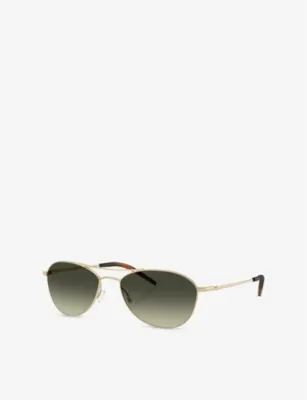 OLIVER PEOPLES OV1358S Aero II Pilot-Frame Steel Sunglasses detail 2