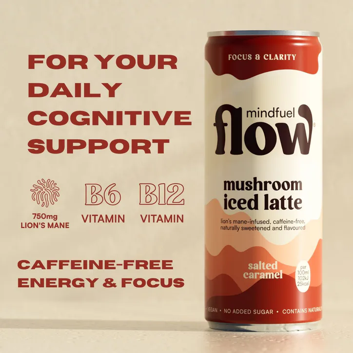 MINDFUEL FLOW Lion’s Mane Mushroom Oat Latte Salted Caramel 6 x 250ml detail 3