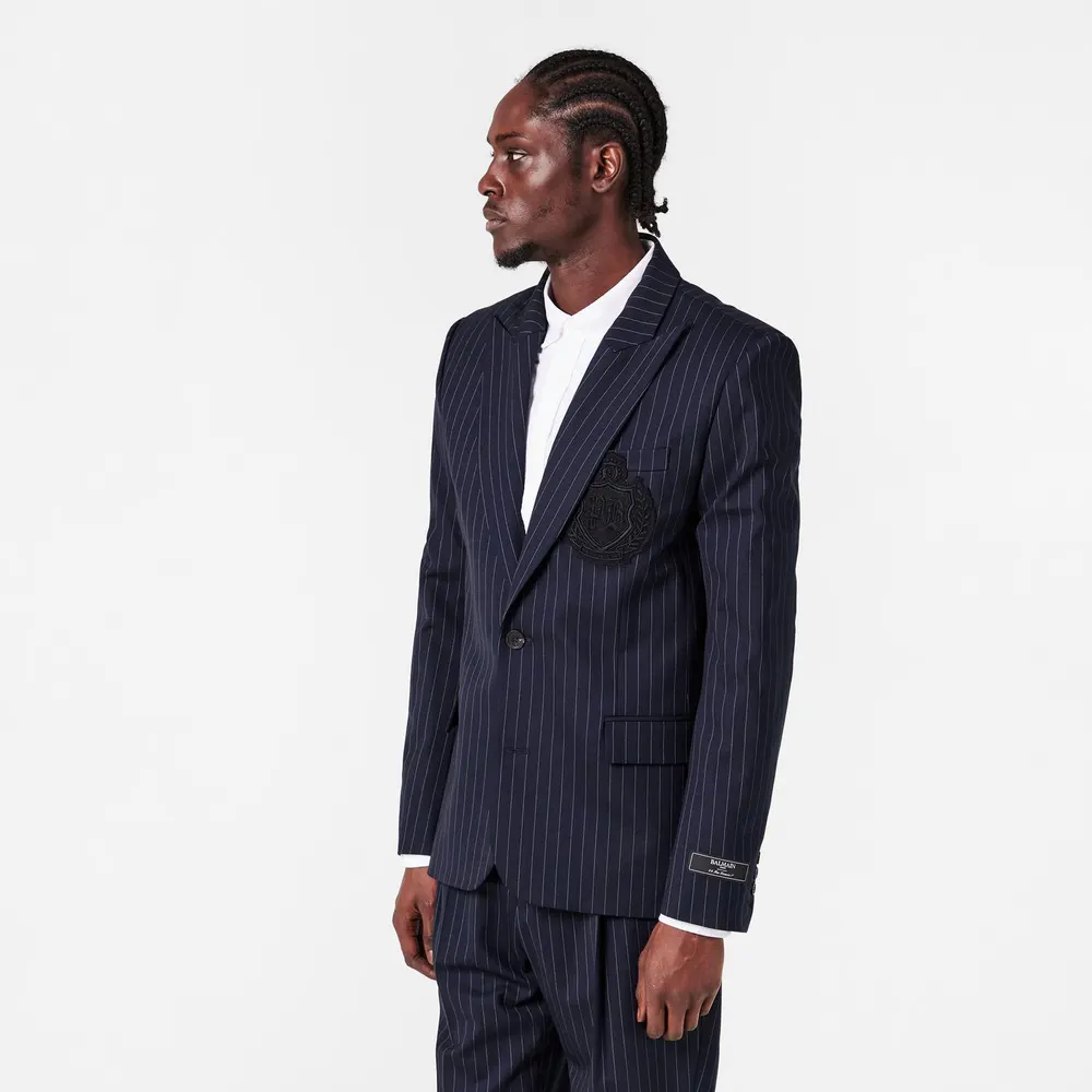 Balmain Men's Tailored Structured Blazer detail 3