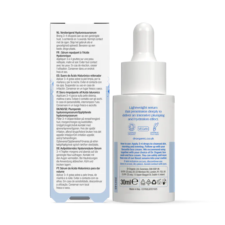 Dr Organic Boost Plumping Hyaluronic Acid Serum 30 ml detail 2