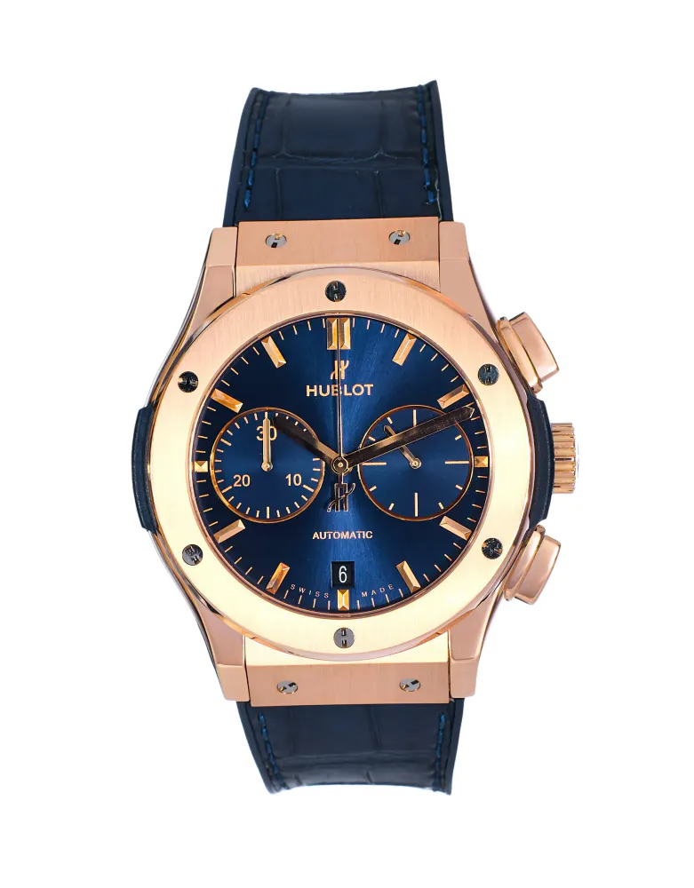 Hublot Classic Fusion 521.OX.7180.LR — 2016 — Excellent in Blue Baton – Pre-owned watches