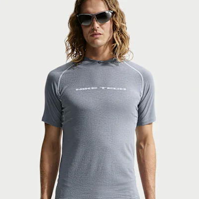 Nike Tech Men's Dri-FIT Short-Sleeve Top - Cool Grey/Wolf Grey/Black