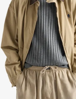 PRADA Crewneck Short-Sleeve Cashmere and Silk-Blend Jumper detail 3