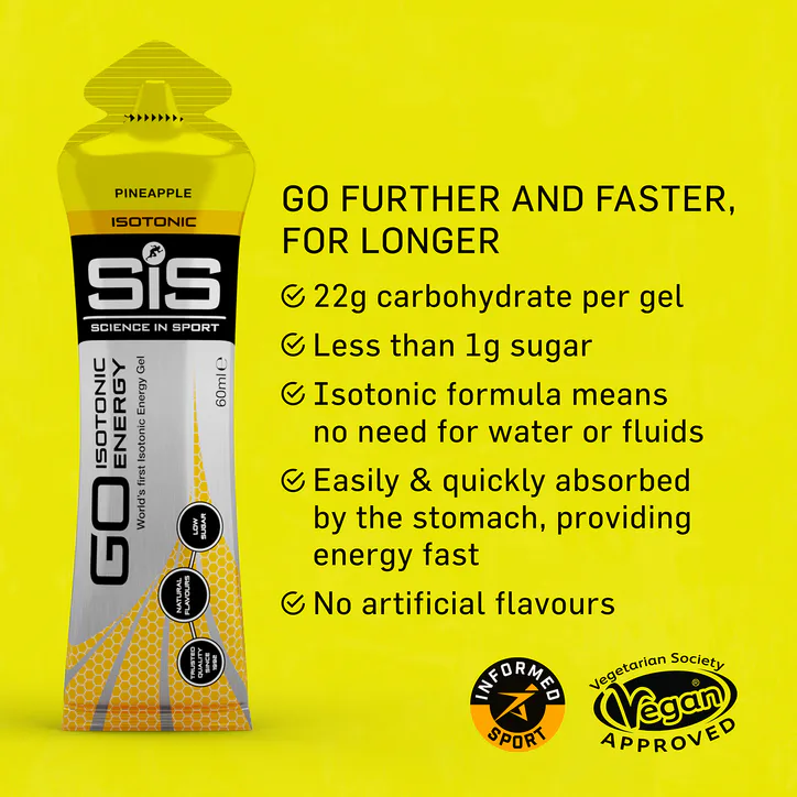 SIS (SCIENCE IN SPORT) SiS GO Isotonic Energy Gel Pineapple 60ml detail 3