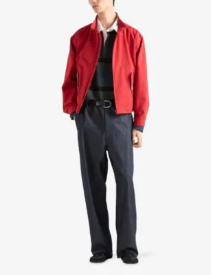 PRADA Wide-Leg Regular-Fit Jeans in Blue, additional product view 2