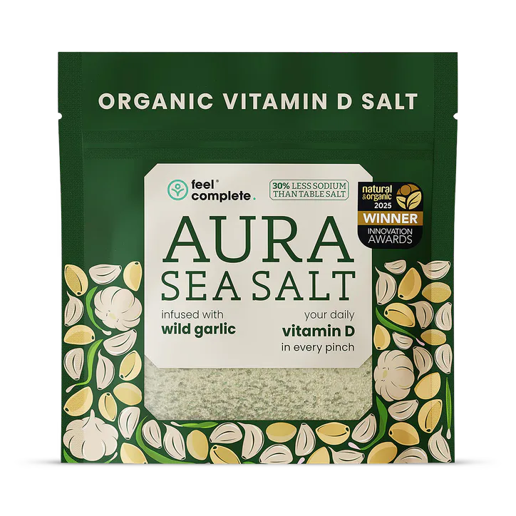 Feel Complete Aura Sea Salt - Organic Vitamin D Celtic Salt - Wild Garlic - 80g