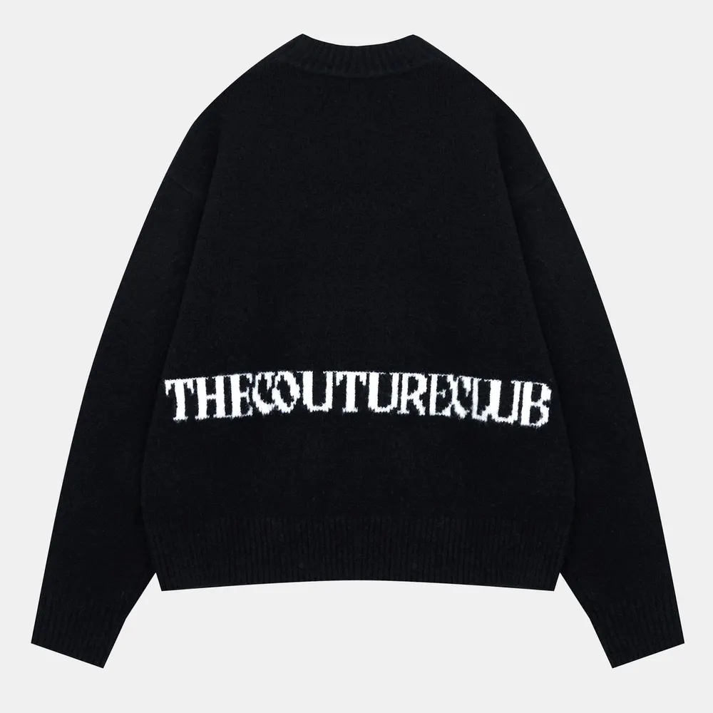 The Couture Club Mens Copyright Brushed Knit Jumper