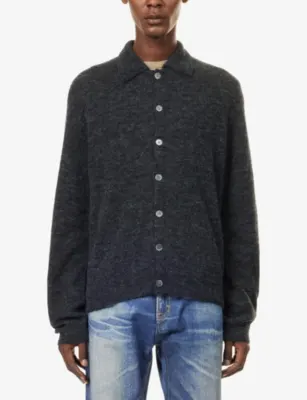 OUR LEGACY Evening Wool-Blend Polo Sweatshirt detail 3