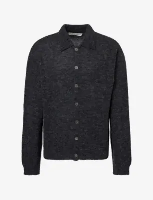 OUR LEGACY Evening Wool-Blend Polo Sweatshirt